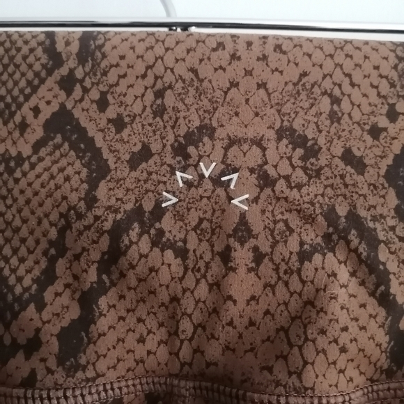 Varley Luna 25" Leggings Brown Burnt Snake Print Medium - Picture 6 of 16